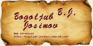 Bogoljub Josimov vizit kartica